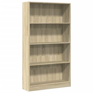 vidaXL grāmatu plaukts, ozola krāsa, 80x24x143 cm, inženierijas koks