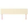 vidaXL gultas galvgaļi, 2 gab., 90x5x78/88 cm, krēmkrāsas mākslīgā āda