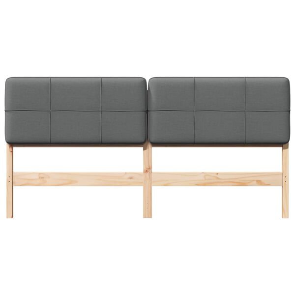 vidaXL Mīkstināts gultas galvgalis Brūna un gai&scaron;i pelēka 200 cm