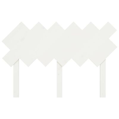 vidaXL gultas galvgalis, balts, 122,5x3x80,5 cm, priedes masīvkoks