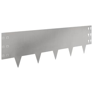 vidaXL Zāliena Apmale 10 gab. 100 x 30 cm Tērauds Sudraba