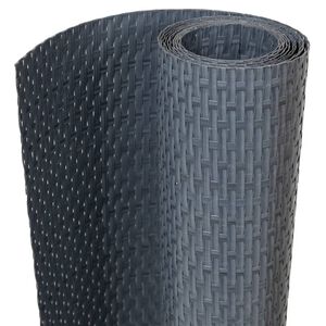 vidaXL balkona aizsegs, pelēks, 300x90 cm, PE rotangpalma
