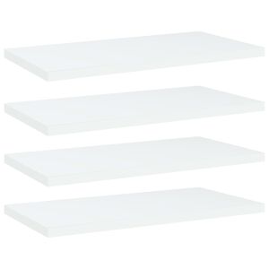 vidaXL plauktu dēļi, 4 gab., balti, 40x20x1,5 cm, inženierijas koks