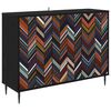 vidaXL Puse OMMEN Melns ozols 102 x 33 x 76 cm Inženierijas koks