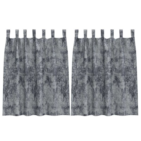 vidaXL Samta aizkari 2 pcs Sudrabaini pelēks 140 x 140 cm Samts