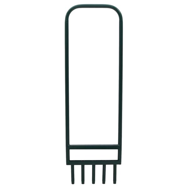 vidaXL zāliena aerators ar 5 zariem, zaļ&scaron;, pulverkrāsots tērauds