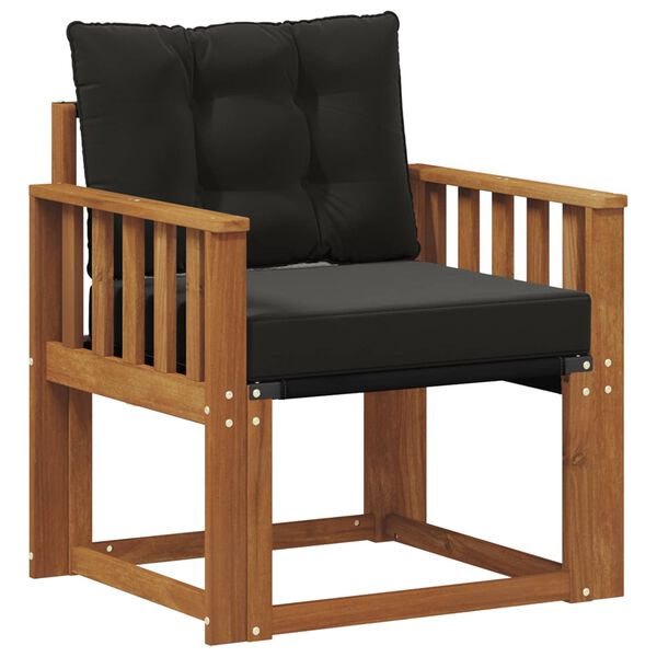 vidaXL 2 Gabals Āra dīvānu komplekts Cieta akācijas koks un tekstilēns