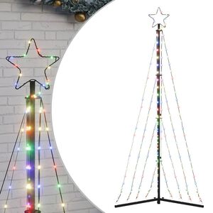 vidaXL LED Ziemassvētku eglīte 339 LED Krāsains 187 cm