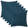 vidaXL Spilvenu pārvalks 6 gab. HEERLEN Zila 30 x 30 cm Samts