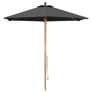 vidaXL Dārza parasols &Oslash; 240 x 237 cm Cieta eikalipta koksne Antracīta