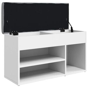 vidaXL apavu sols, balts, 82x32x45,5 cm, inženierkoks