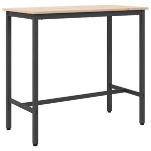 vidaXL galds Dabiska 100 x 50 x 91 cm Inženieru koks un tērauds
