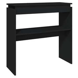 vidaXL konsoles galdiņ&scaron;, melns, 80x30x80 cm, inženierijas koks
