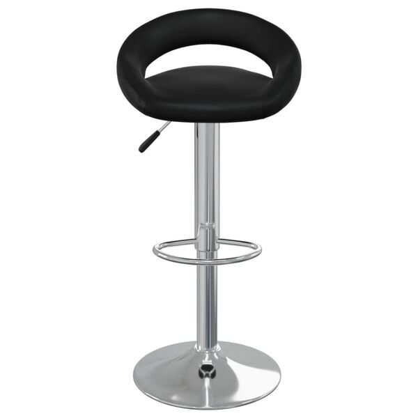 vidaXL bāra krēsls, melna mākslīgā āda