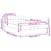 vidaXL Osmaņu gultas rāmis ar matrača tum&scaron;i pelēks 140x200 cm audums