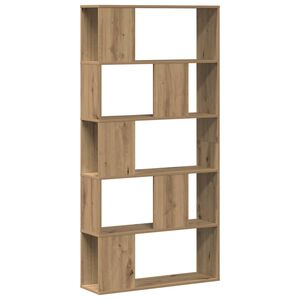 vidaXL grāmatu plaukts, 5 līmeņi, koka krāsa, 80,5x23,5x162,5 cm, koks