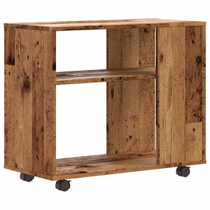 vidaXL Sānu galds vecs koks 70x35x60,5 cm Inženierzinātne Koksne