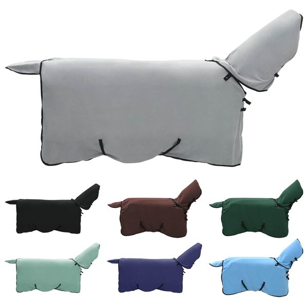 vidaXL Zirgu sega Pilnīgi gai&scaron;i pelēks un rozā Poliesters