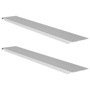 vidaXL Ielādes ramps 200 kg Sudraba 200 kg uz gabalu Cinkots tērauds