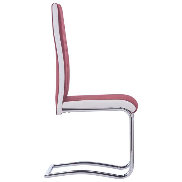 vidaXL konsoles virtuves krēsli, 2 gab., vīnsarkans audums