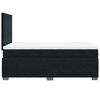 vidaXL atsperu gulta ar matraci, melna samts, 120x200 cm