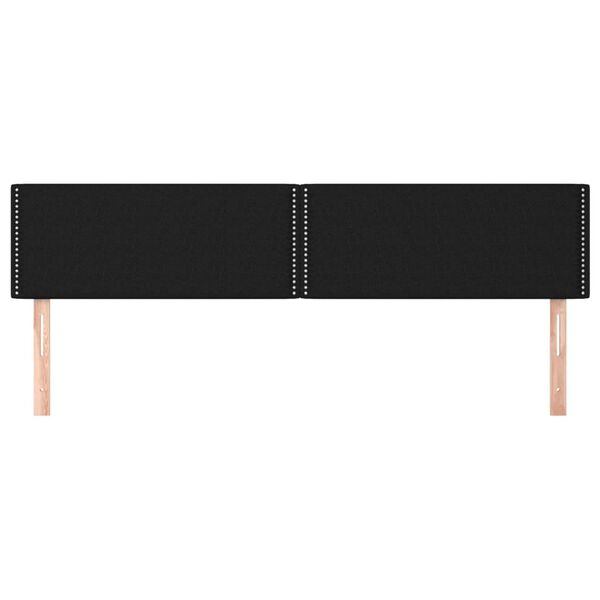 vidaXL gultas galvgaļi, melns, 180x5x78/88 cm, audums