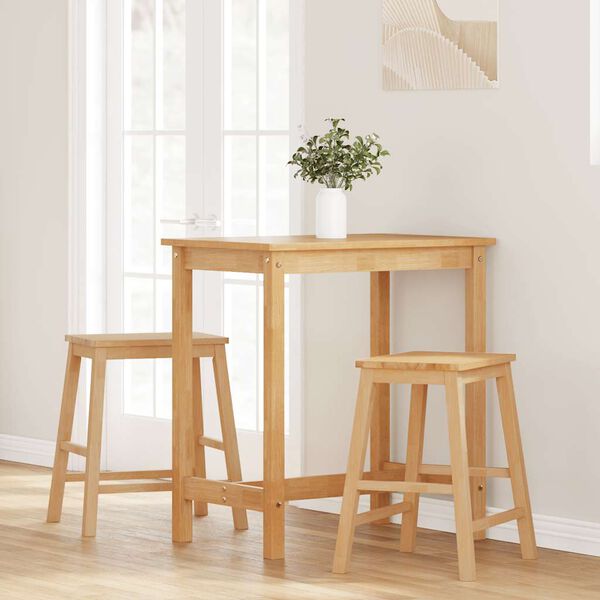 vidaXL Bāra krēsli 2 gab Masīvkoka gumija