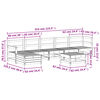 vidaXL 7-daļīgs dārza mēbeļu komplekts, balts priedes masīvkoks