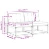 vidaXL 2 Gabals Āra vidējā dīvāns Cietā akācijas koks Dabiska