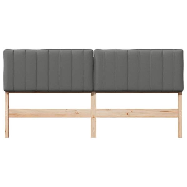 vidaXL Mīkstināts gultas galvgalis Brūna un gai&scaron;i pelēka 180 cm