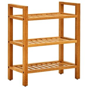 vidaXL apavu skapis ar 3 plauktiem, 50x27x60 cm, ozola masīvkoks