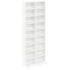 vidaXL CD skapis 2 gab. Balts 33 x 23,5 x 175 cm Inženierijas koks