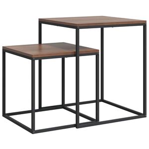 vidaXL kafijas galdiņi, 2 gab., inženierijas koks un metāls