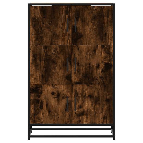 vidaXL Augstā dēlis ozola krāsa 68x35x106,5cm inženierijas koks metāls