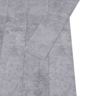 vidaXL grīdas dēļi, pašlīmējoši, 4,46 m², 3 mm, betona pelēks PVC
