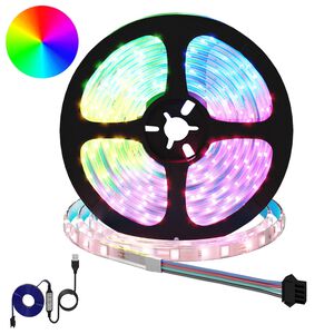 vidaXL LED stripa 2 gab. Melna un caurredzama Vara un plastmasa