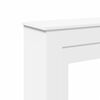 vidaXL kamīna apmale, balta, 90x30x90 cm, konstruēts koks