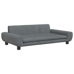 vidaXL gulta suņiem, tum&scaron;i pelēka, 100x54x33 cm, samts