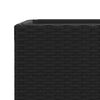 vidaXL dārza puķu kastes, 2 gab., melnas, 30x30x60 cm, PE rotangpalma