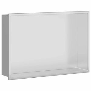 vidaXL Du&scaron;as ni&scaron;a Sudraba 45 x 30 x 9,5 cm Nerūsējo&scaron;s tērauds