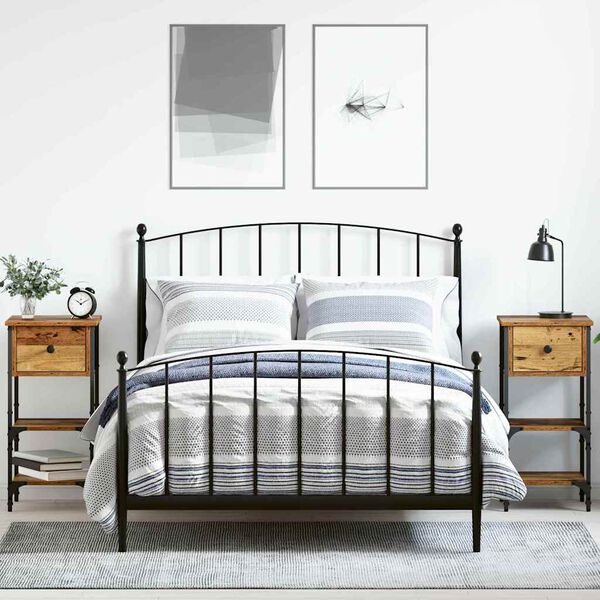 vidaXL Nakts skapītis ar atvilktni 2 pcs Brūna 33.5 x 36 x 70 cm