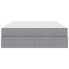 vidaXL Gulta ar uzglabāšanas vietu un matraci ar matraci Gaiši pelēks