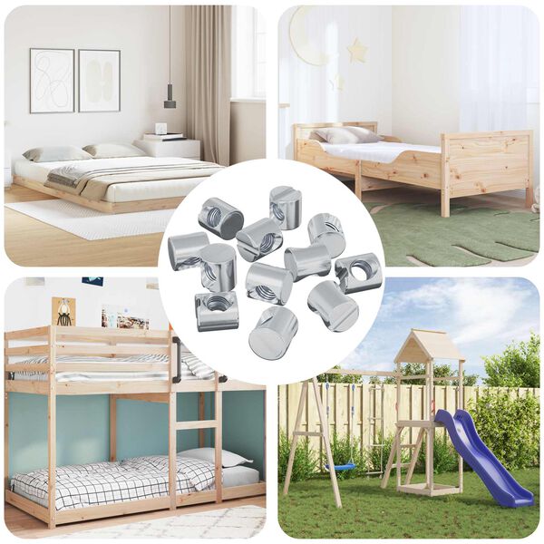 vidaXL Cilindra uzgriežņi 4500 pcs Sudraba M6 x 12 mm Metāls