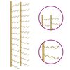 vidaXL sienas vīna pudeļu plaukts 36 pudelēm, zeltaina dzelzs