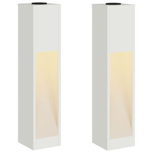 vidaXL Saules LED Ceļa Gaisma 2 gab. Silti balts 18 x 18 x 80 cm