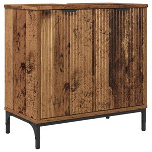 vidaXL Vannas istabas izlietnes skapītis Vecs koks 60,5 x 33,5 x 61 cm