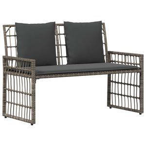 vidaXL Āra sols 2 -Seater 116 x 55 x 82 cm Tērauds un poli ratan