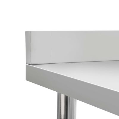 vidaXL virtuves darba galds, 120x60x150 cm, nerūsējošs tērauds