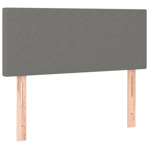 vidaXL gultas galvgalis, 90x5x78/88 cm, tum&scaron;i pelēks audums