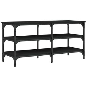vidaXL apavu skapītis, melns, 100x38,5x49 cm, inženierijas koks